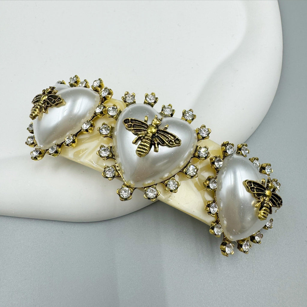 Baroque Heart Acrylic Hair Frenchbarrette L4772