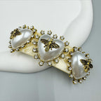 Baroque Heart Acrylic Hair Frenchbarrette L4772