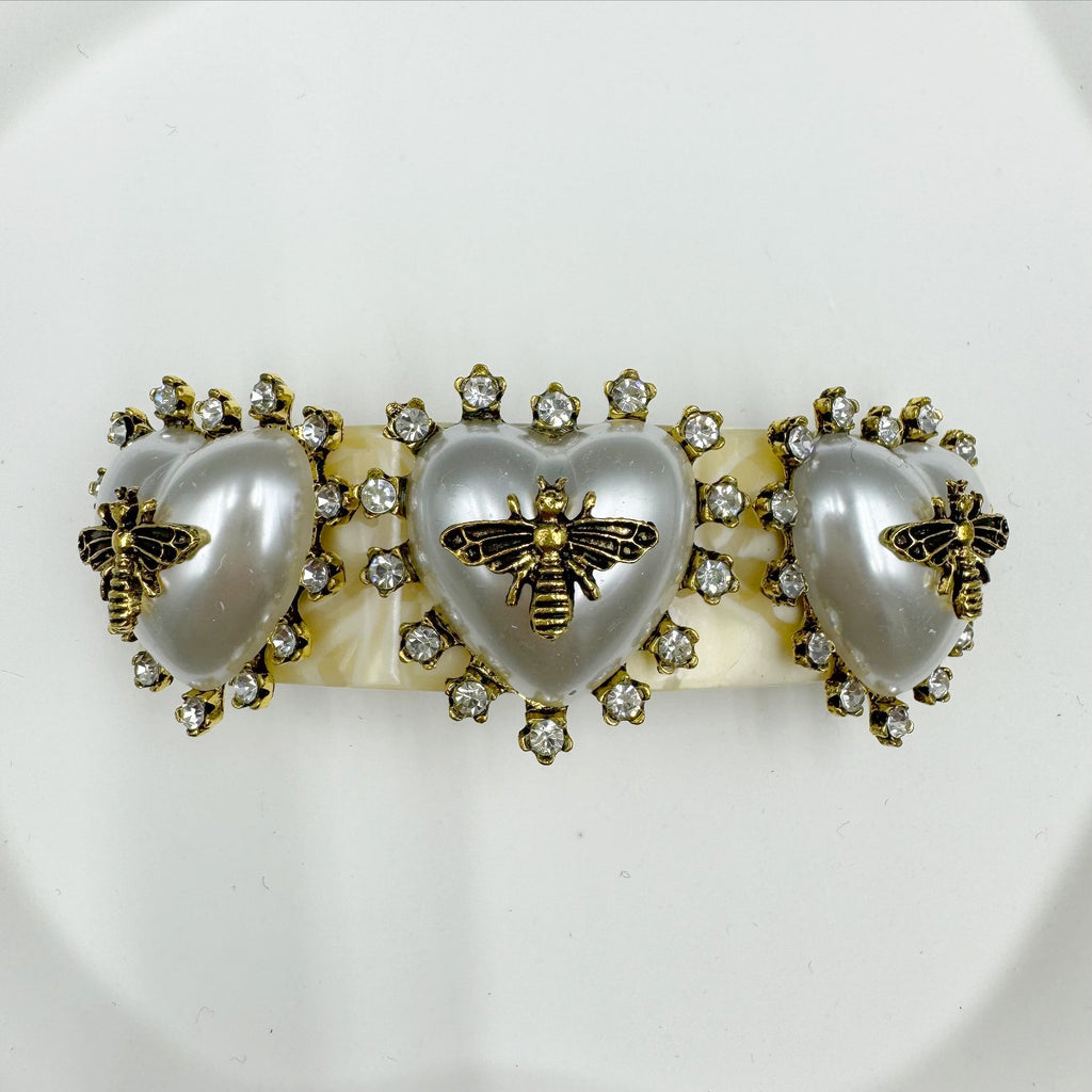 Baroque Heart Acrylic Hair Frenchbarrette L4772