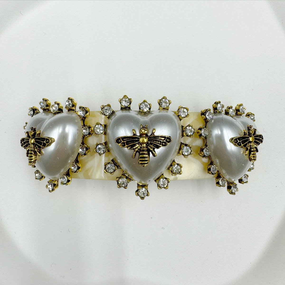 Baroque Heart Acrylic Hair Frenchbarrette L4772