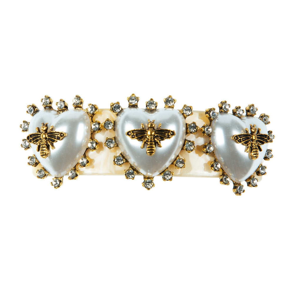 Baroque Heart Acrylic Hair Frenchbarrette L4772