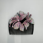 Floral Rhinestone Hair Comb L4778