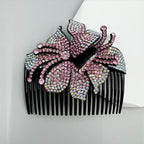 Floral Rhinestone Hair Comb L4778