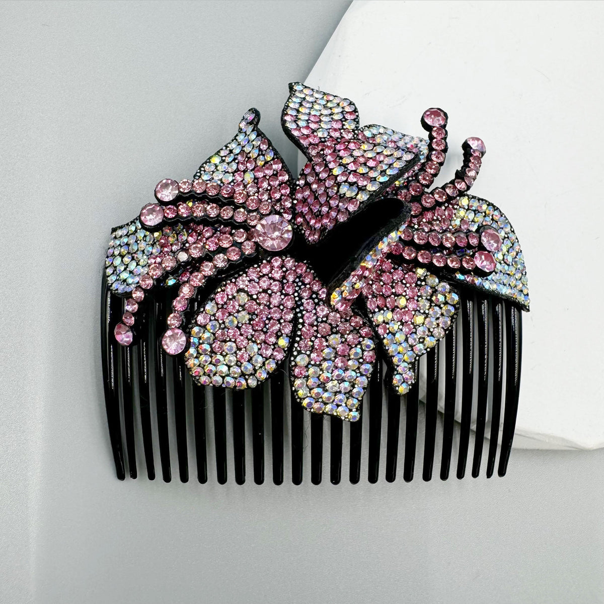 Floral Rhinestone Hair Comb L4778