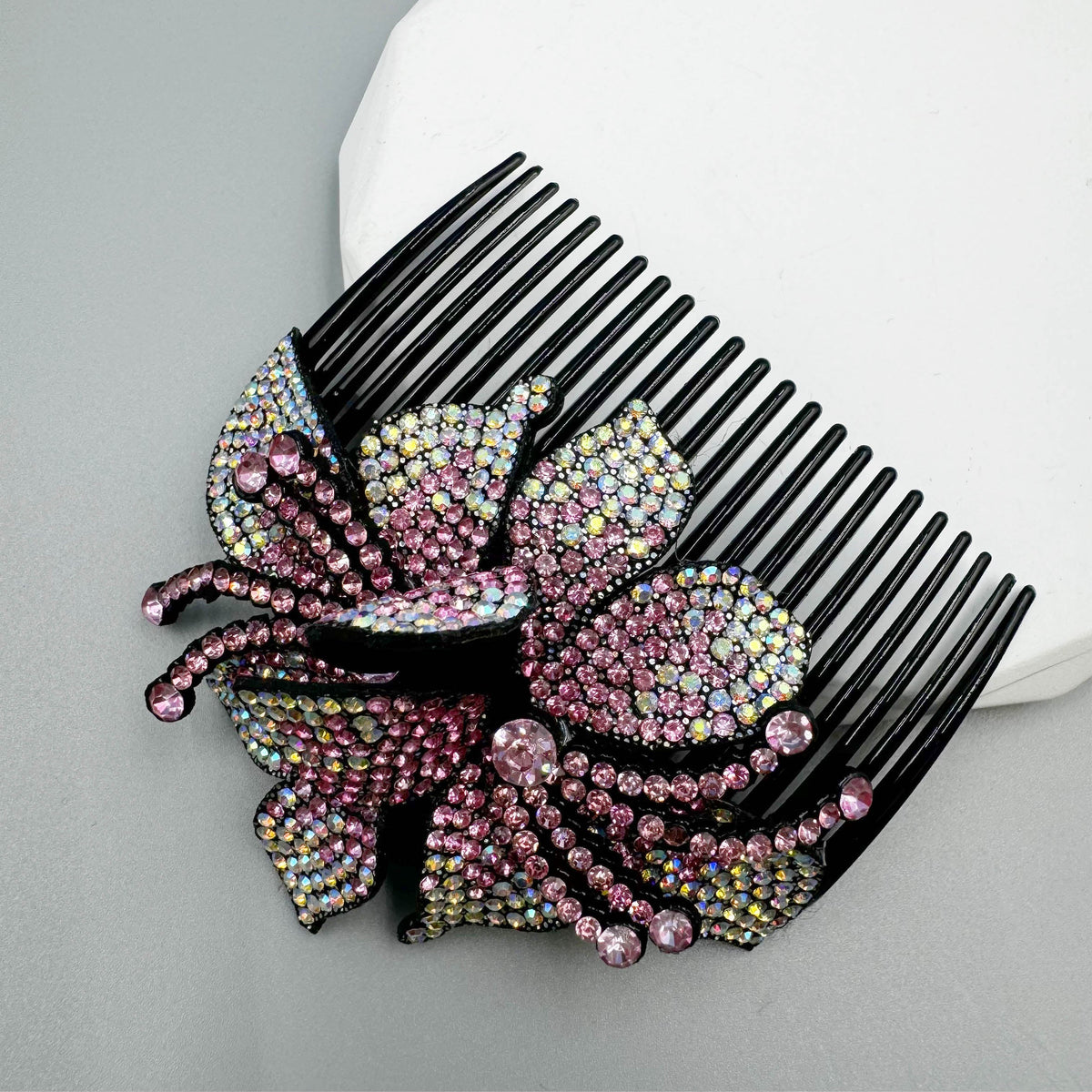 Floral Rhinestone Hair Comb L4778