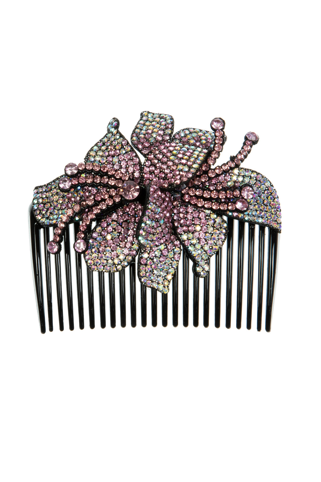 Floral Rhinestone Hair Comb L4778