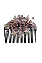 Floral Rhinestone Hair Comb L4778