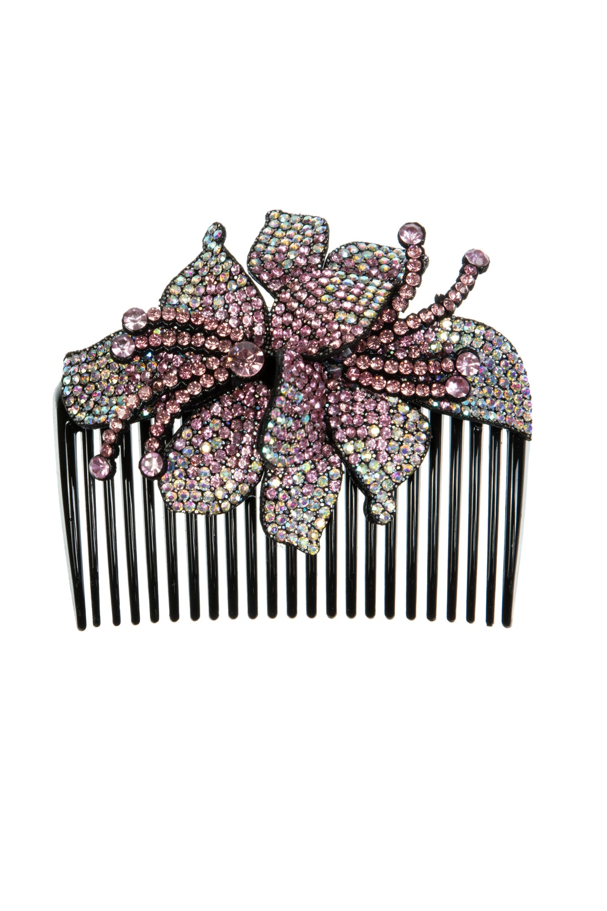 Floral Rhinestone Hair Comb L4778
