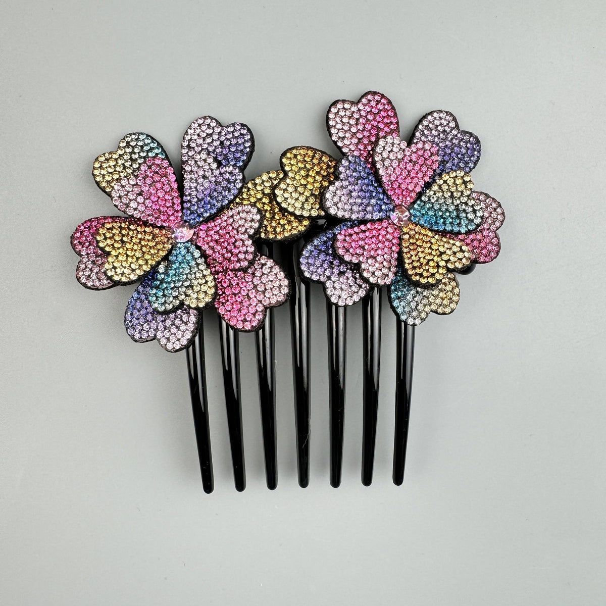 Flower Rhinestone Hair Comb L4779