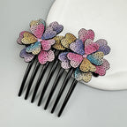 Flower Rhinestone Hair Comb L4779
