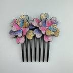 Flower Rhinestone Hair Comb L4779