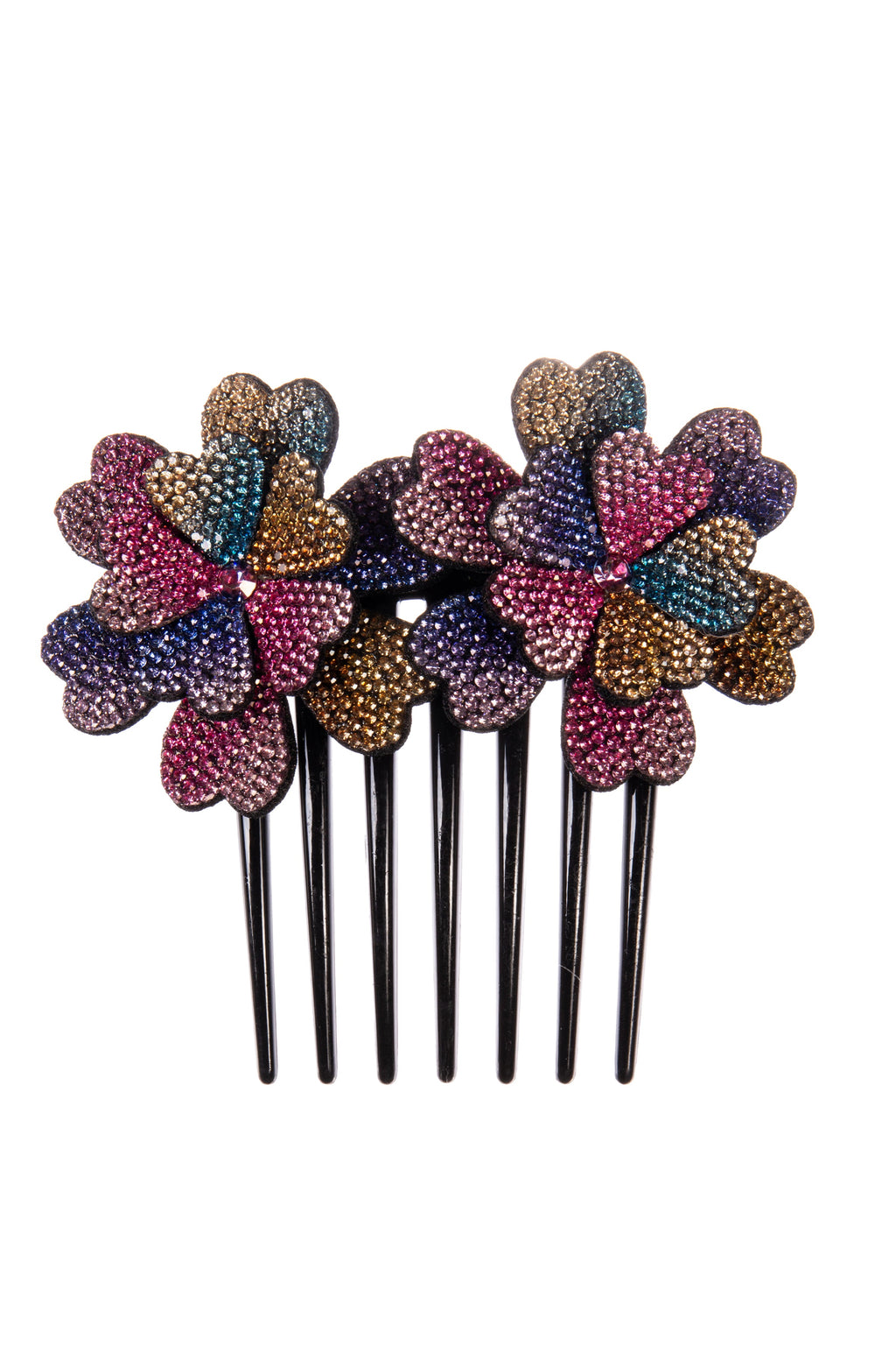 Flower Rhinestone Hair Comb L4779