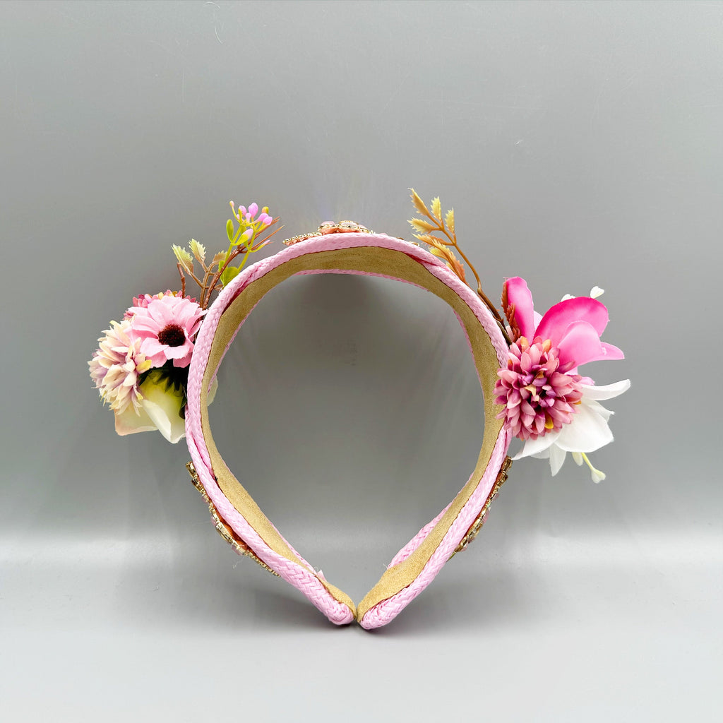 Floral Rhinestone Braided Headband L4805