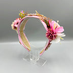 Floral Rhinestone Braided Headband L4805