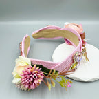 Floral Rhinestone Braided Headband L4805