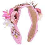 Floral Rhinestone Braided Headband L4805