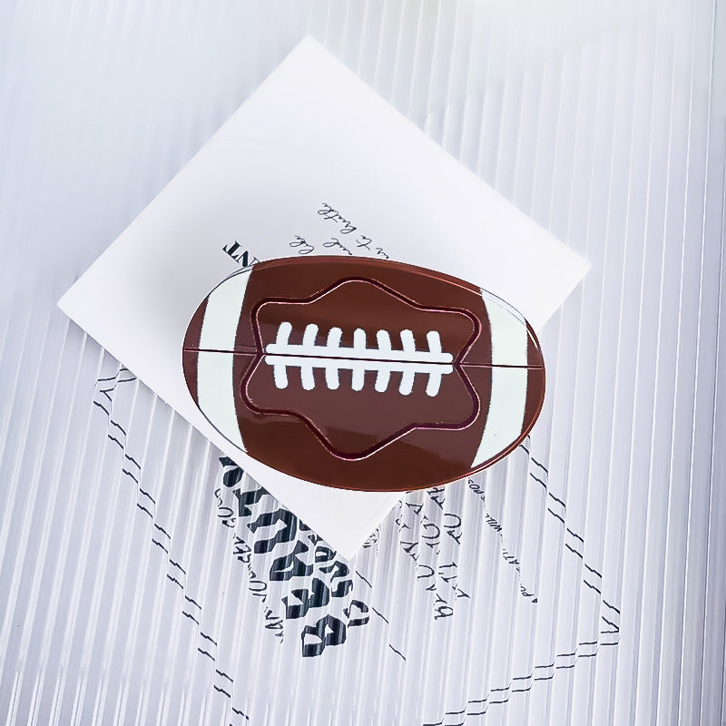 Football Acrylic Hair Clip L4814