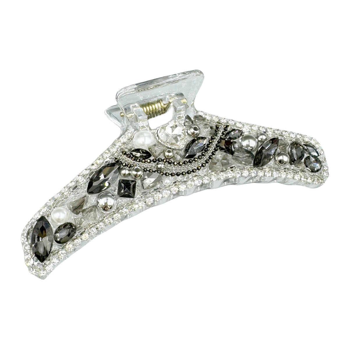 Geometry Rhinestone Acrylic Hair Clip L4835