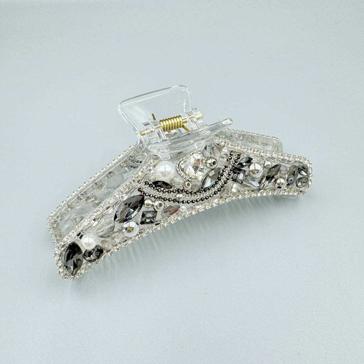 Geometry Rhinestone Acrylic Hair Clip L4835