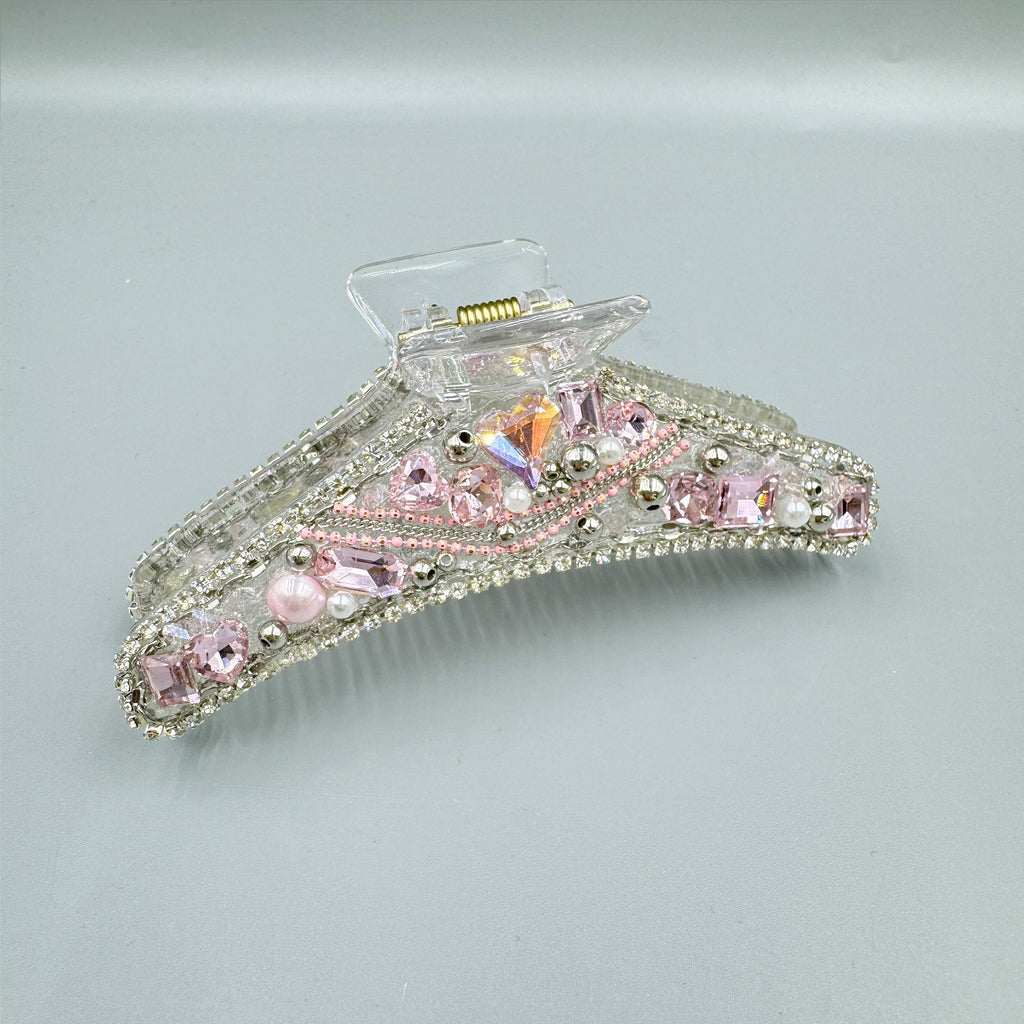 Geometry Rhinestone Acrylic Hair Clip L4835