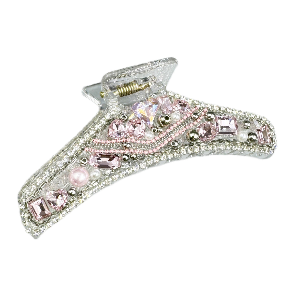 Geometry Rhinestone Acrylic Hair Clip L4835