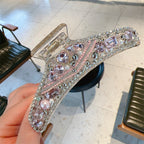 Geometry Rhinestone Acrylic Hair Clip L4835