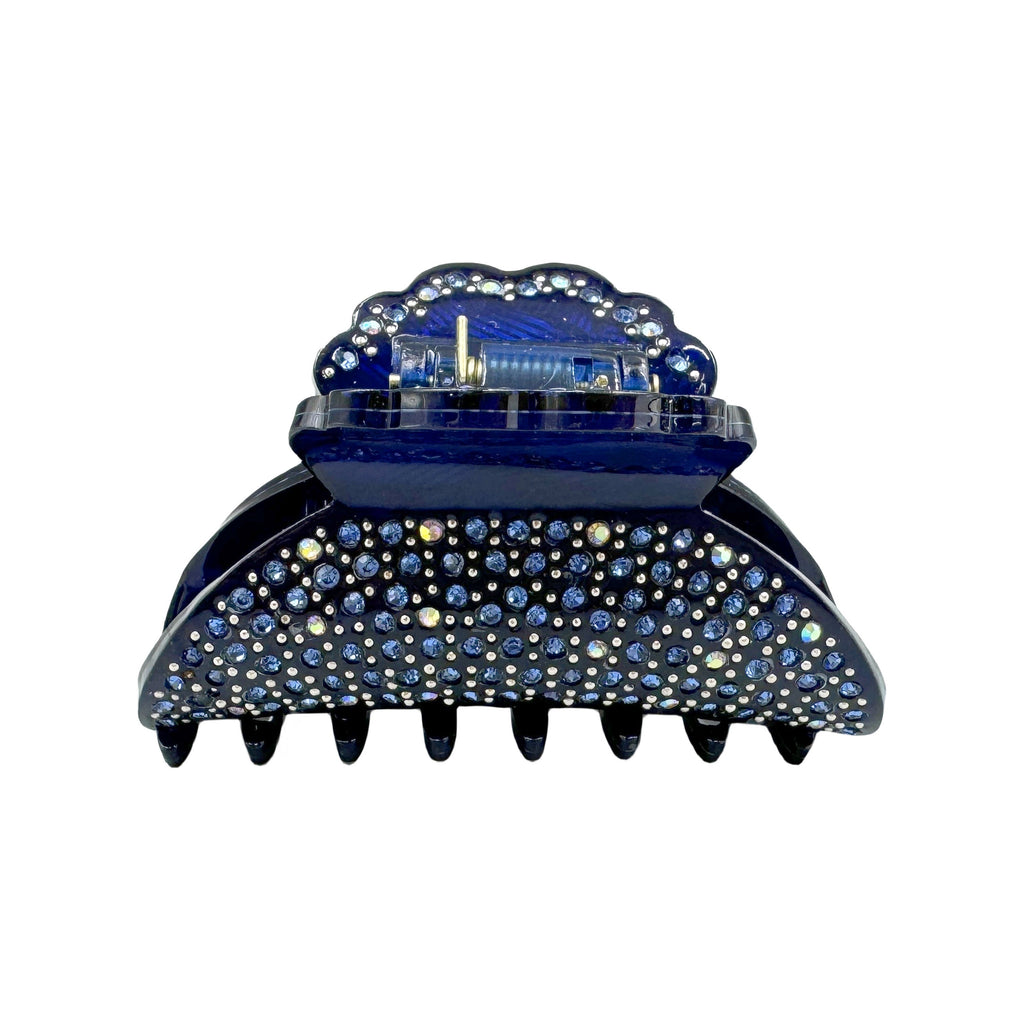 Shell Shaped Rhinestone Acrylic Hair Clip L4839