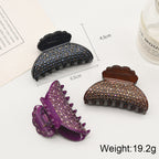 Shell Shaped Rhinestone Acrylic Hair Clip L4839