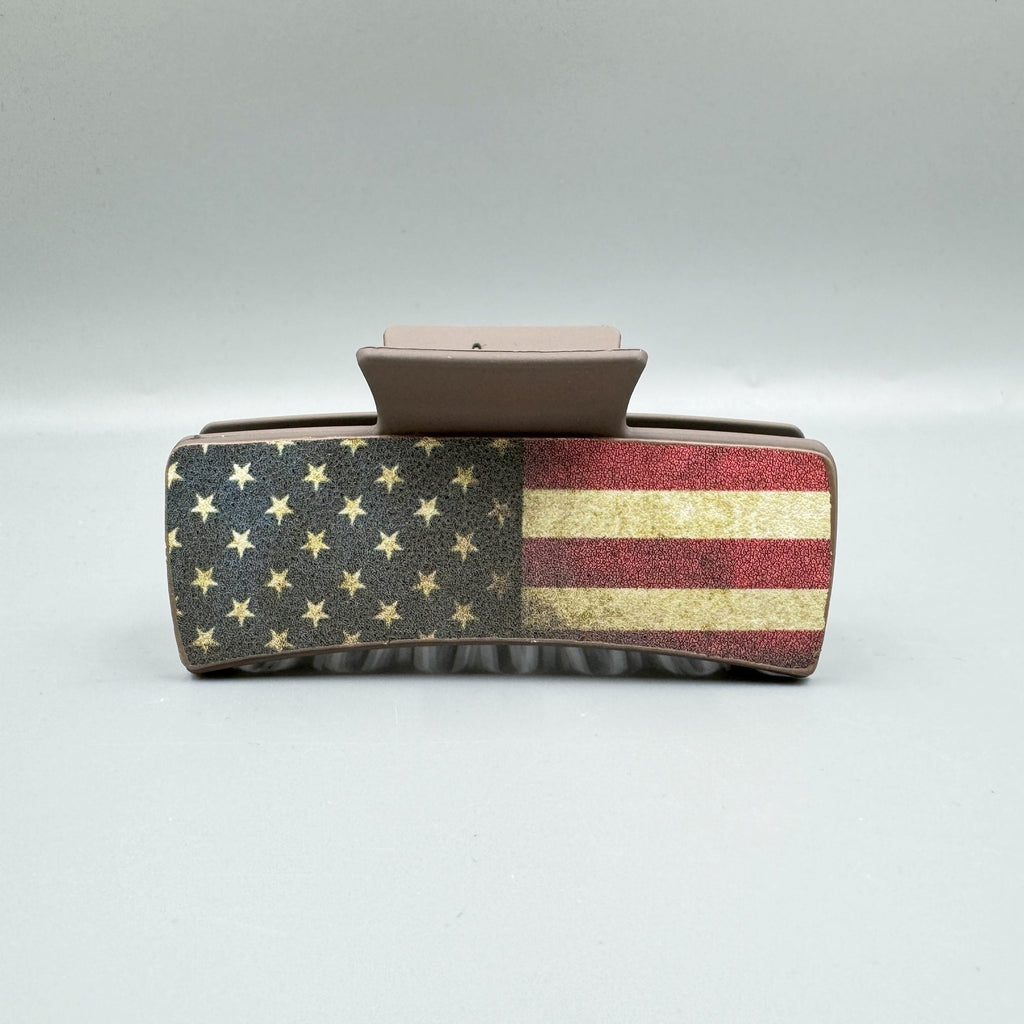 American Flag Acrylic Hair Clip L4850