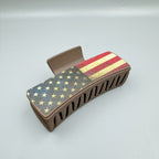 American Flag Acrylic Hair Clip L4850