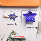 Star American Flag Acrylic Hair Clip L4858