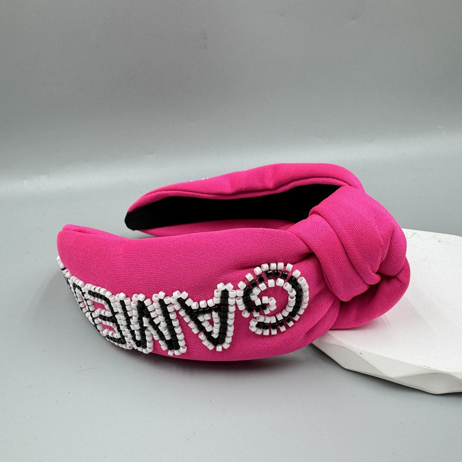 GAMEDAY Seed Beads Knotted Fabric Headband L4863