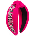 GAMEDAY Seed Beads Knotted Fabric Headband L4863
