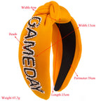 GAMEDAY Seed Beads Knotted Fabric Headband L4863