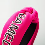 GAMEDAY Seed Beads Knotted Fabric Headband L4863