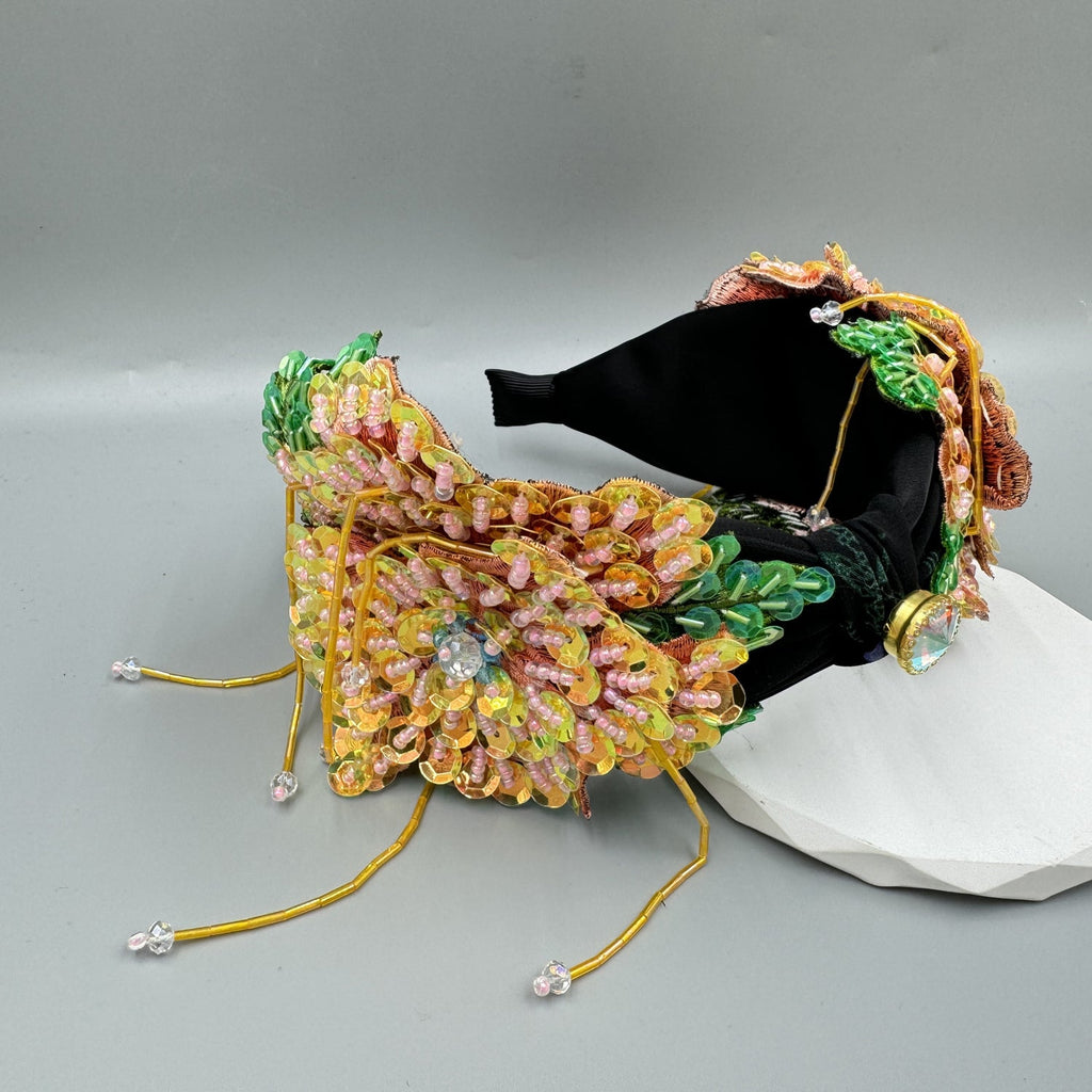 Floral Sequins Tassel Headband L4880