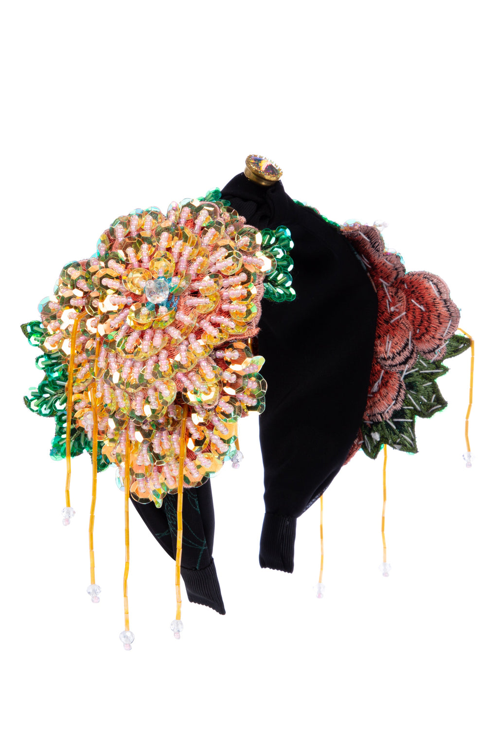 Floral Sequins Tassel Headband L4880