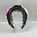 Baroque Pearl Floral Beads Chain Fabric Headband L4881