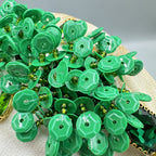 Seed Beaded Rhinestone Fabric Headband L4883