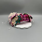 Handmade Floral Sequin Tassel Knot Headband L4884
