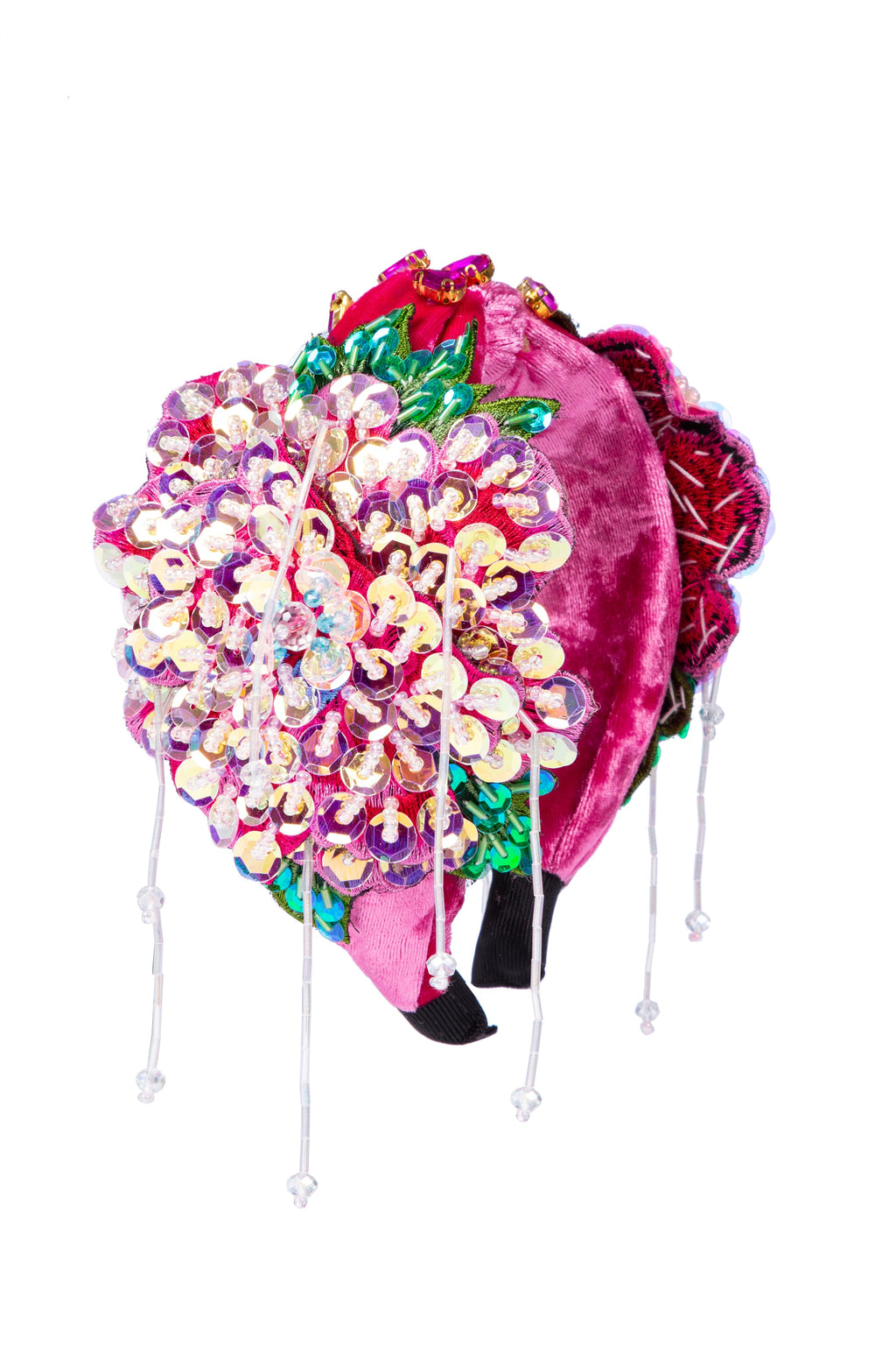 Handmade Floral Sequin Tassel Knot Headband L4884