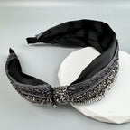 Handmade Bow Seed Bead Fabric Headband L4885