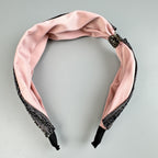 Handmade Bow Seed Bead Fabric Headband L4885