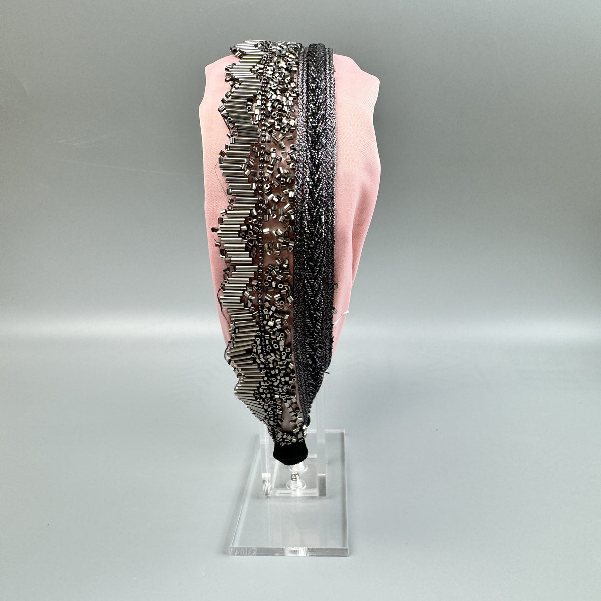 Handmade Bow Seed Bead Fabric Headband L4885