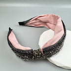 Handmade Bow Seed Bead Fabric Headband L4885 - view 4