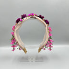Beaded Crystal Tassel Flower Fabric Headband L4887