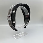 Football Star Bead Chain Fabric Headband L4890