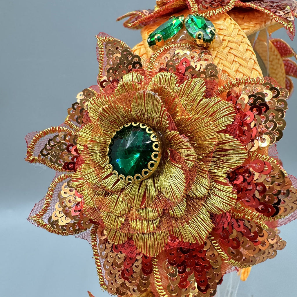 Bohemia Embroidered Flower Rhinestone Headband L4893