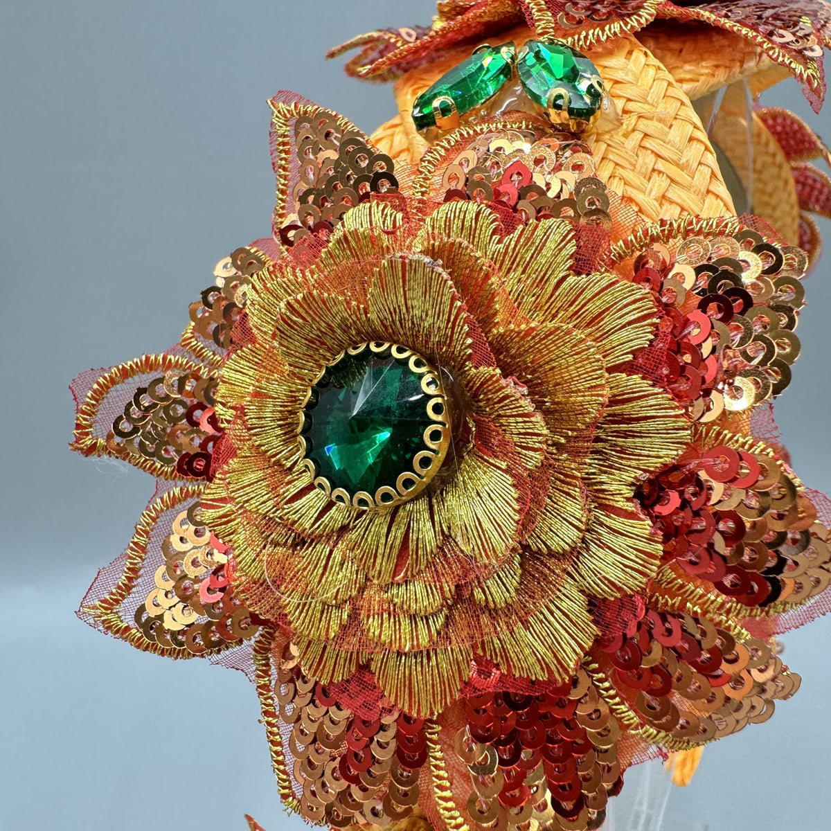 Bohemia Embroidered Flower Rhinestone Headband L4893