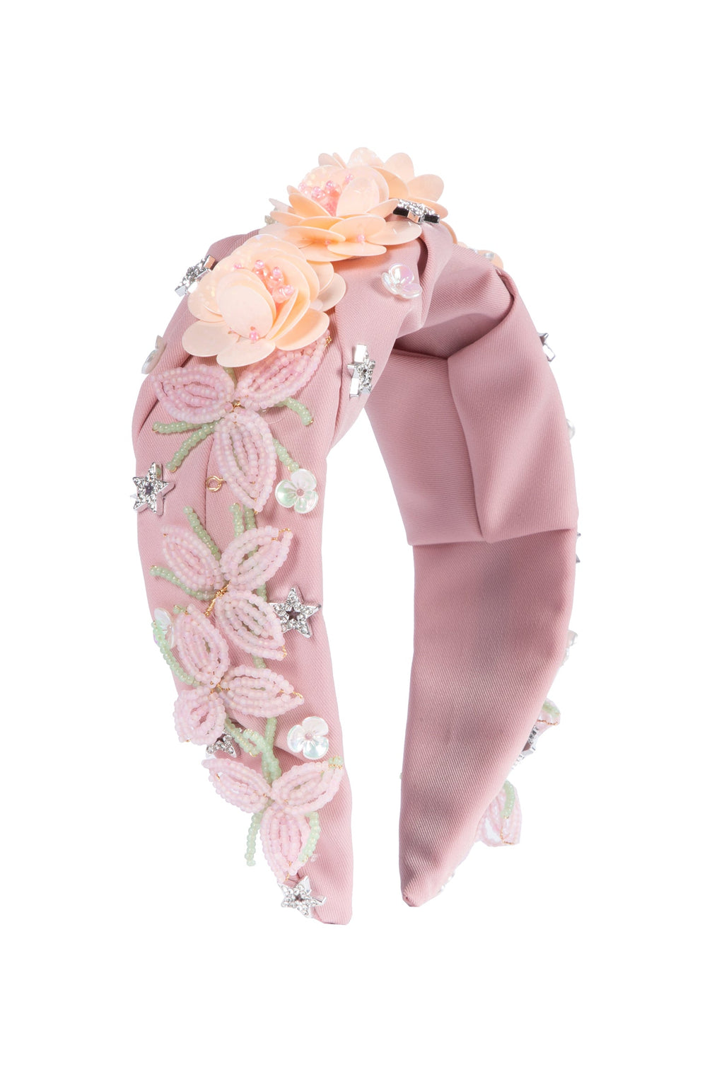 Flower Star Beaded Fabric Headband L4894